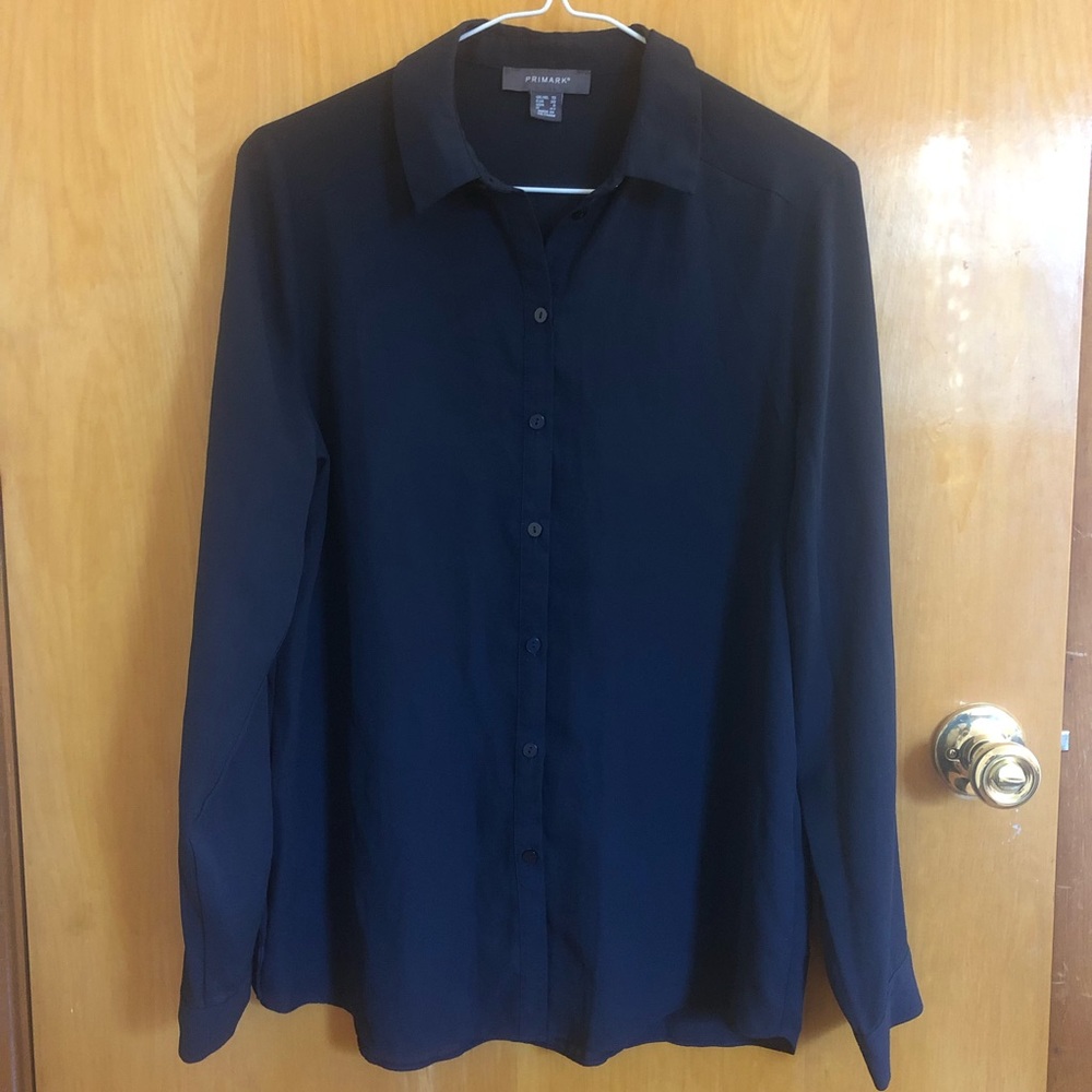 Navy Blue Button Down Shirt - Size 6